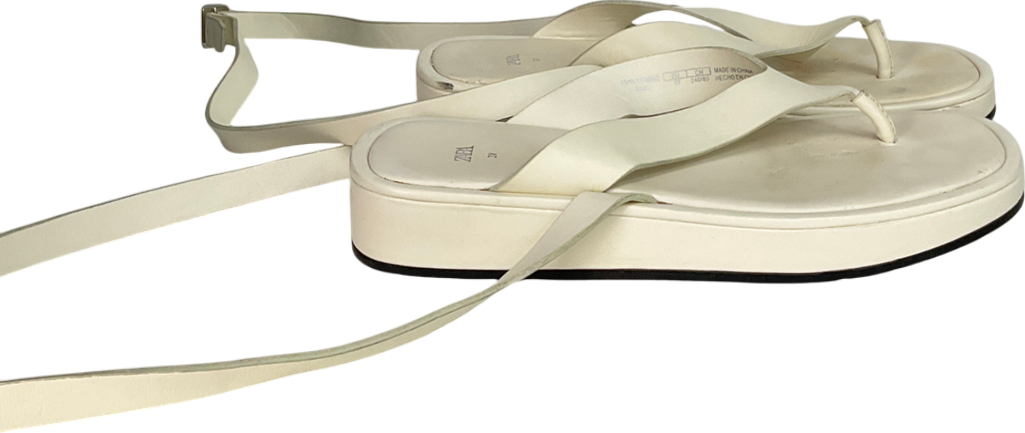 ZARA Cream Strappy Sandals UK 4 EU 37 👠
