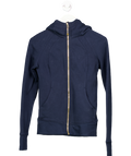 Lululemon Scuba Full-zip Hoodie - True Navy Blue / Gold UK 8
