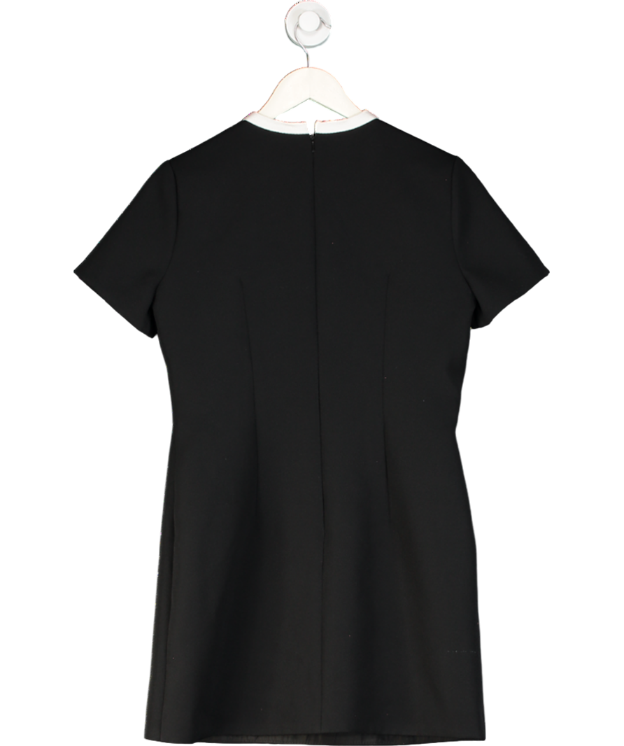 River Island Black Contrast Tipped Mini Shift Dress UK 10