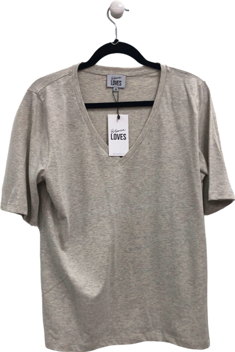 Eleven Loves Beige The Perfect V-Neck T-Shirt M