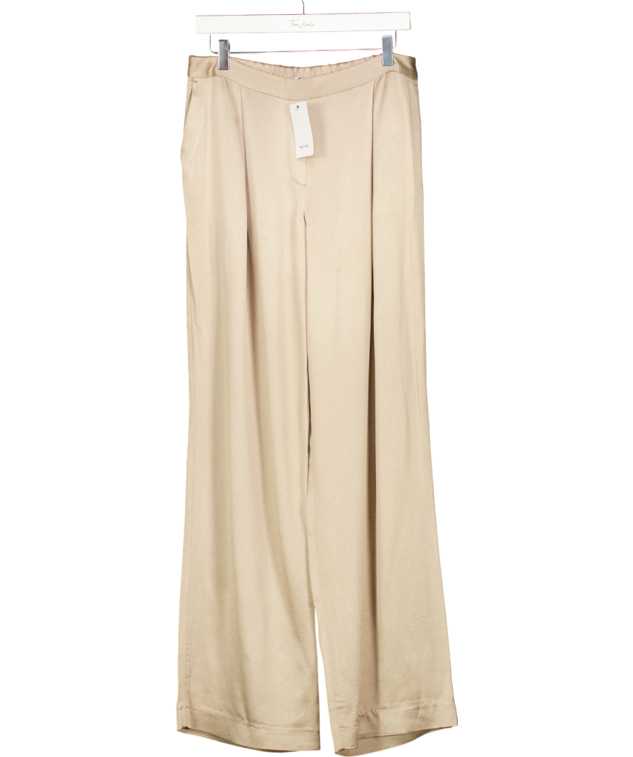 REISS Metallic Arianna Wide Leg Trousers UK 12