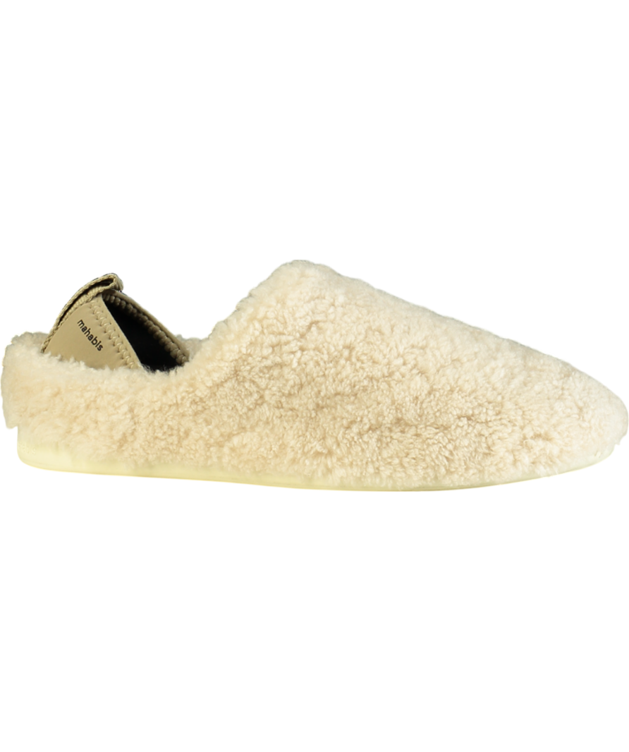 Mahabis Cream Meribel Natural Shearling Slippers UK 7.5/8 EU 42