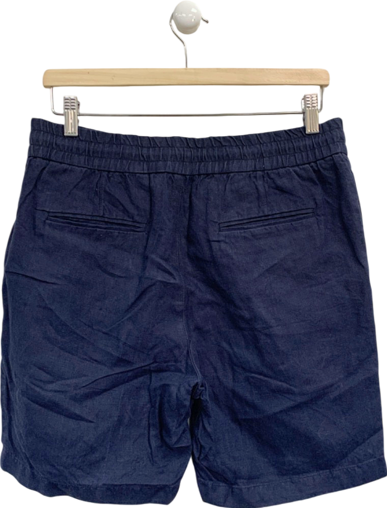 Orlebar Brown Navy Blue Linen Shorts W32