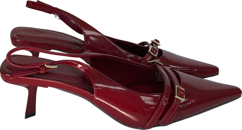 lefties Red High Heels With Buckles UK 6 EU 39 👠