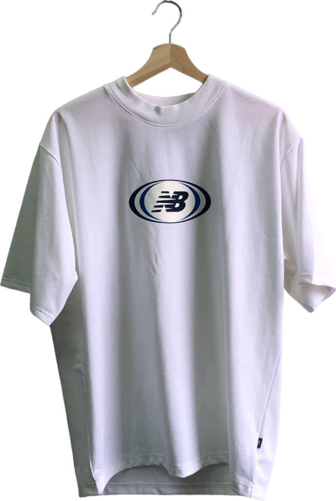New Balance White Logo T-Shirt M