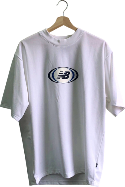 New Balance White Logo T-Shirt M