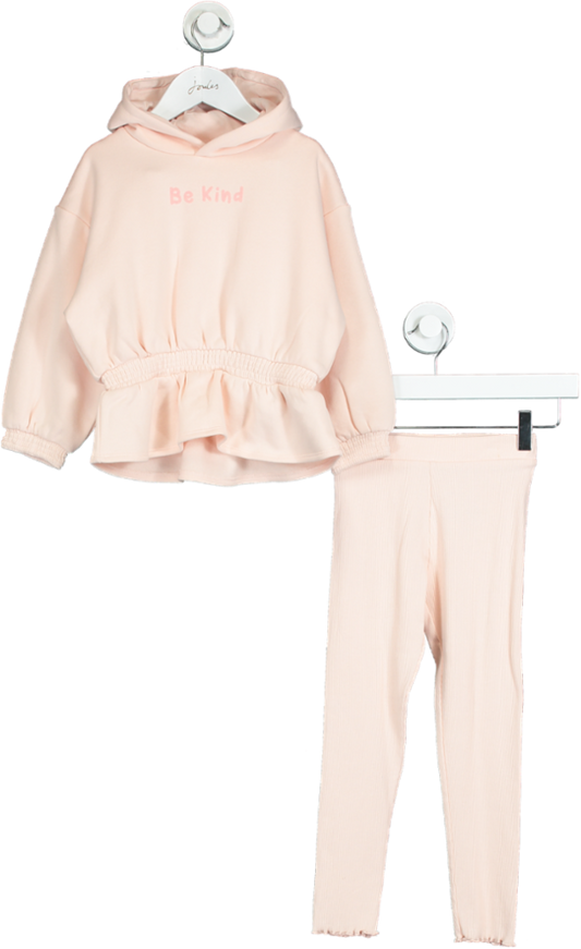 River Island Mini Pink 'Be Kind' Hoodie and Leggings Set UK 4/5 Years