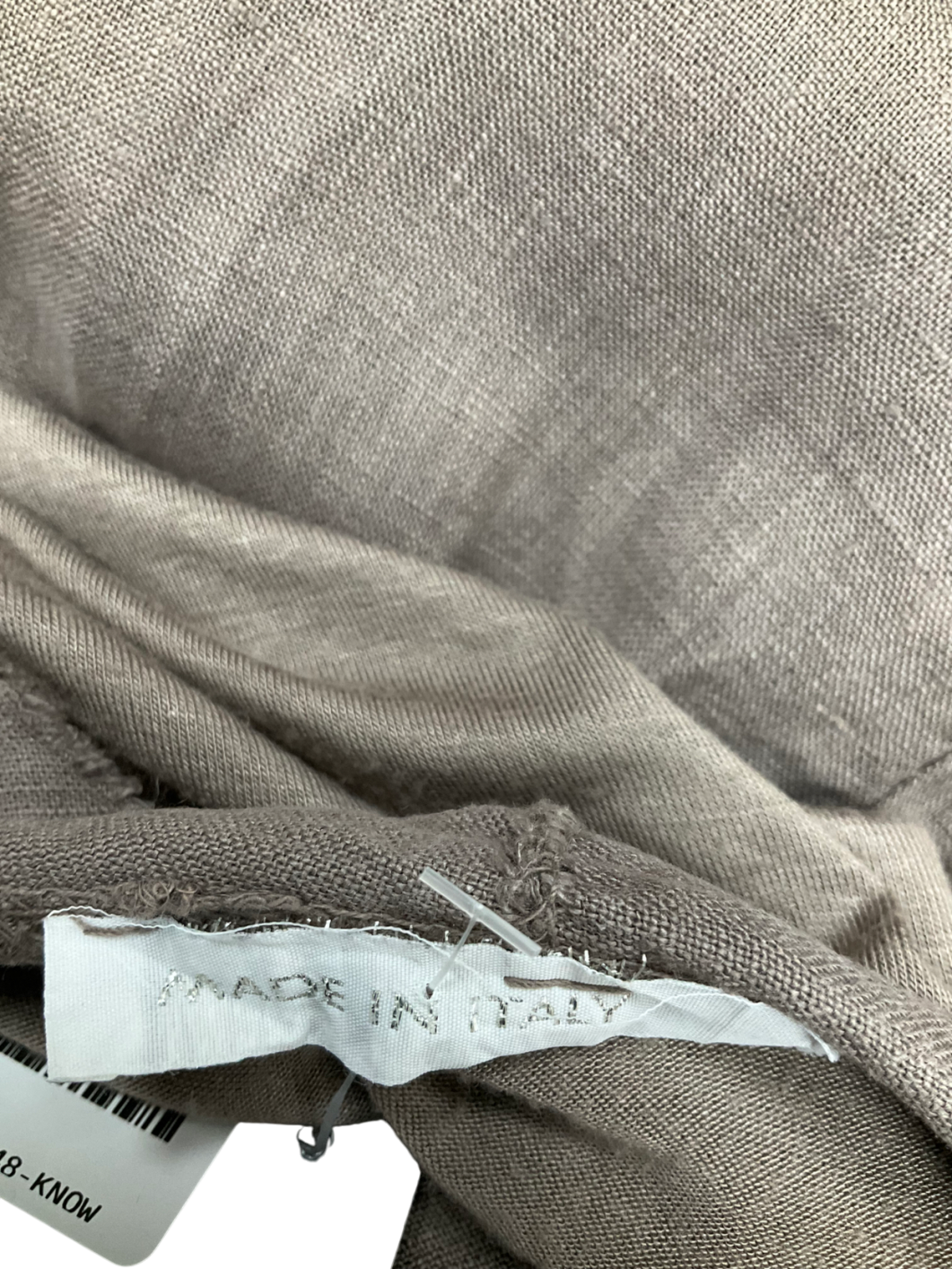 Brown Frill Detail Linen Dress UK XL