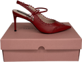 Tabitha Simmons X Next red Josephine Leather Point Toe Bow Brogue Detail Slingback Shoes UK 5.5 EU 38.5 👠