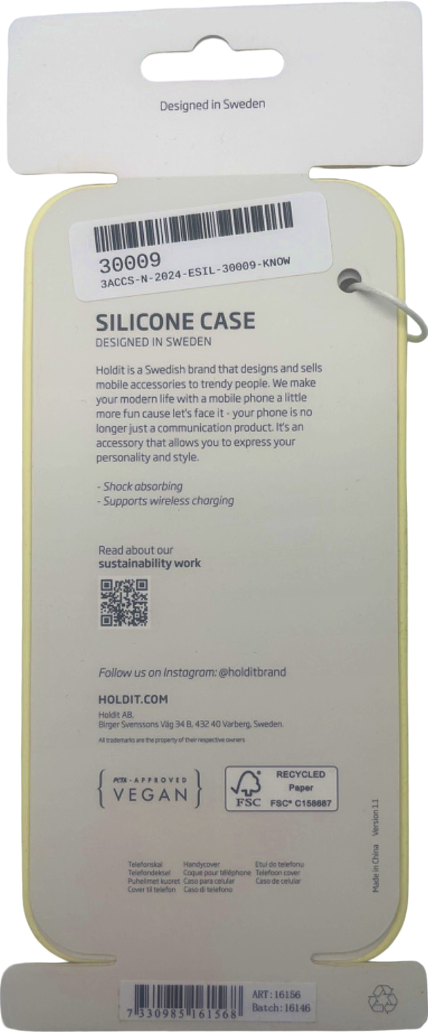 Holdit Yellow Silicone Case for iPhone 14 Pro Max