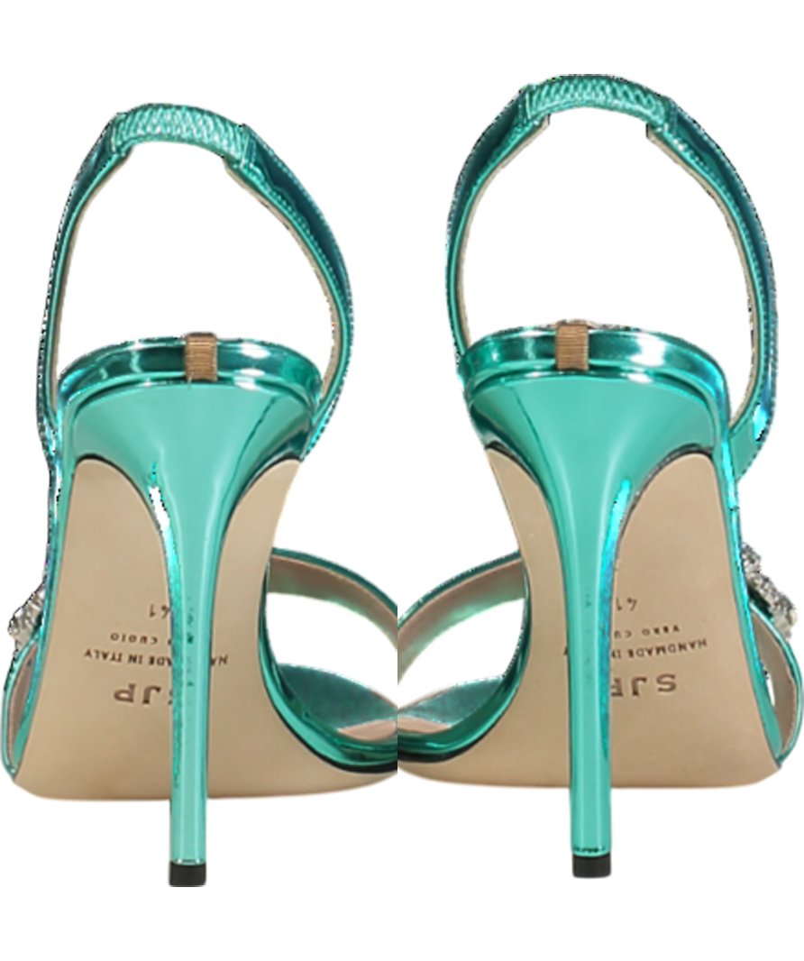SJP Sarah Jessica Parker Blue Sea Foam Heels UK 8 EU 41 👠