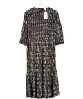 Monsoon Black Geometric Print  Shirred Dress UK 10