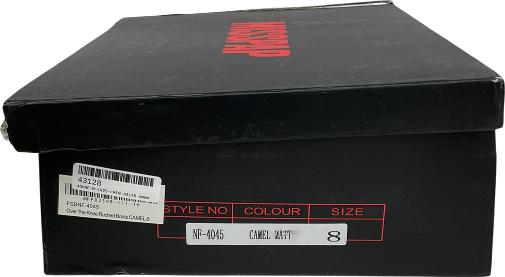 Misspap Cream Over The Knee Ruched Boots UK 8 EU 41 👠