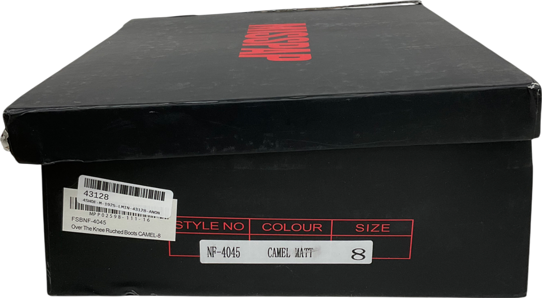 Misspap Cream Over The Knee Ruched Boots UK 8 EU 41 👠