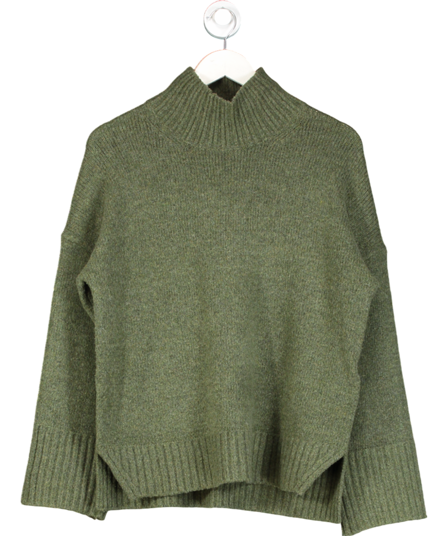 Abercrombie & Fitch Green High Neck Knitted Sweater UK S