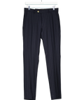 Moss Blue Slim Fit Pinstripe Trousers W28