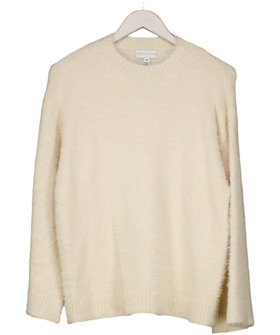 PRETTY LAVISH Pink Lula Fluffy Knit Jumper UK XS