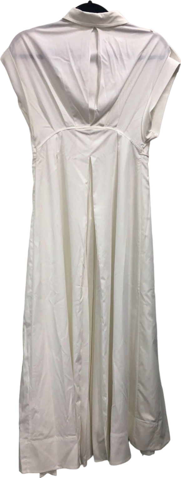 Karen Millen White Pleated Shirt Dress UK 6