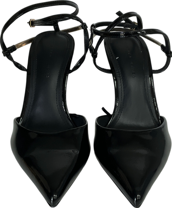 Bershka Black High-heel Shoes With Chain Detail UK 6 EU 39 👠