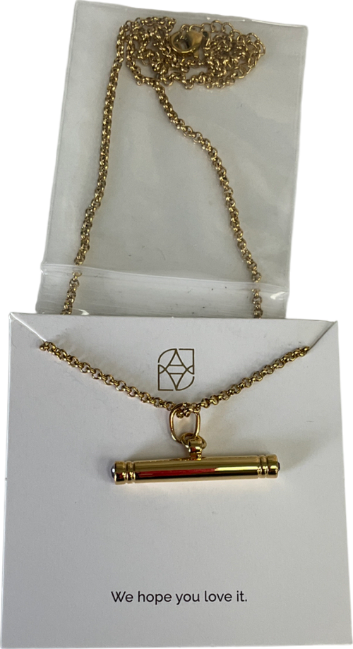 Abbott Lyon Metallic Custom Stamped T-bar Necklace One Size