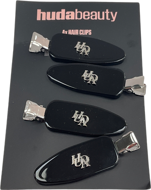 Huda Beauty X4 Black Metal Hair Clips One Size