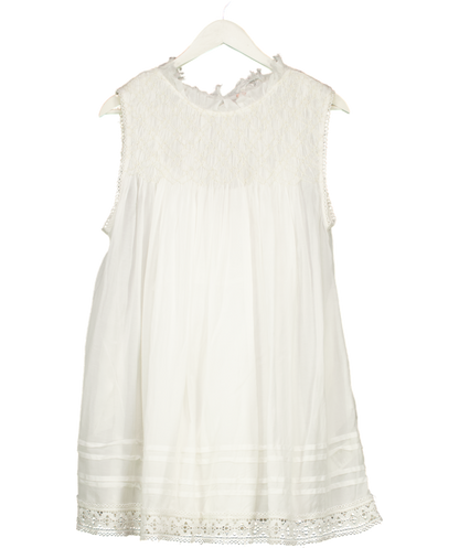 Free People White Smock Mini Dress UK S