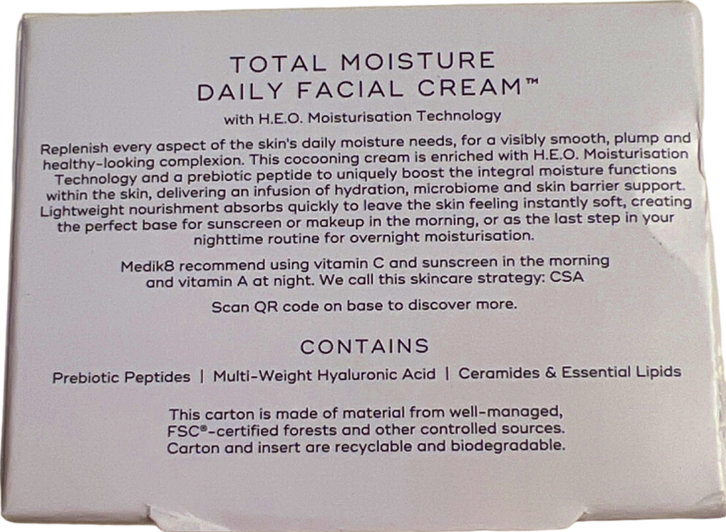 Medik8 Total Moisture Daily Facial Cream 50ml