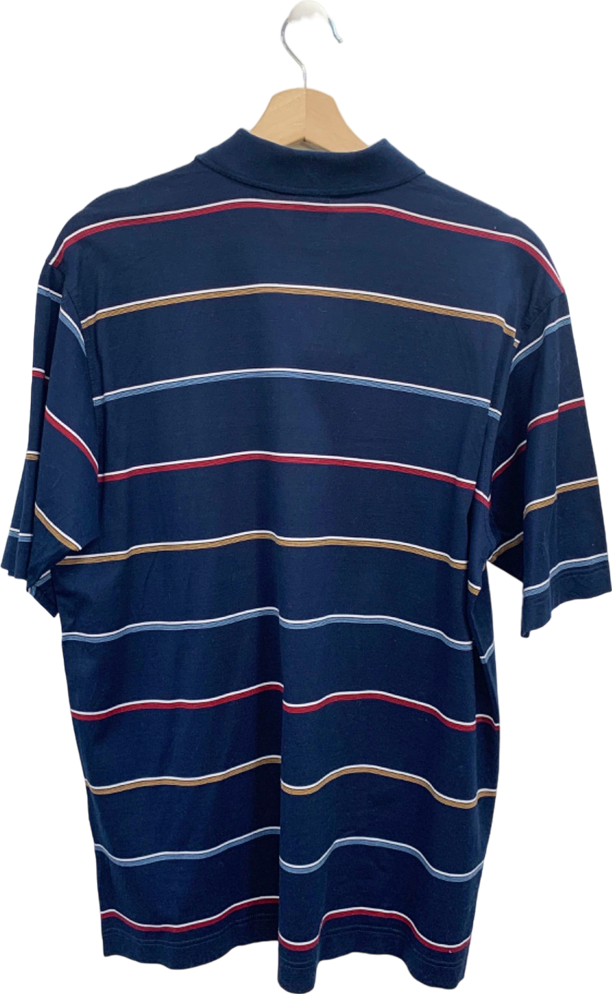 Paul & Shark Navy Striped Polo Shirt UK L