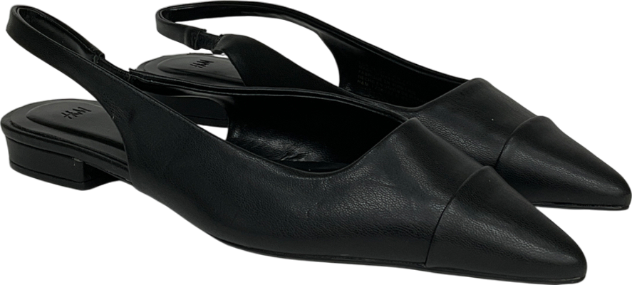 H&M Black Slingback Ballet Pumps UK 3 EU 36 👠