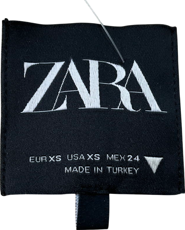 ZARA Cream Gathered Satin Blazer UK XS