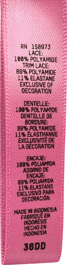 SKIMS Pink Lace T-shirt Underwire Bra UK 36DD