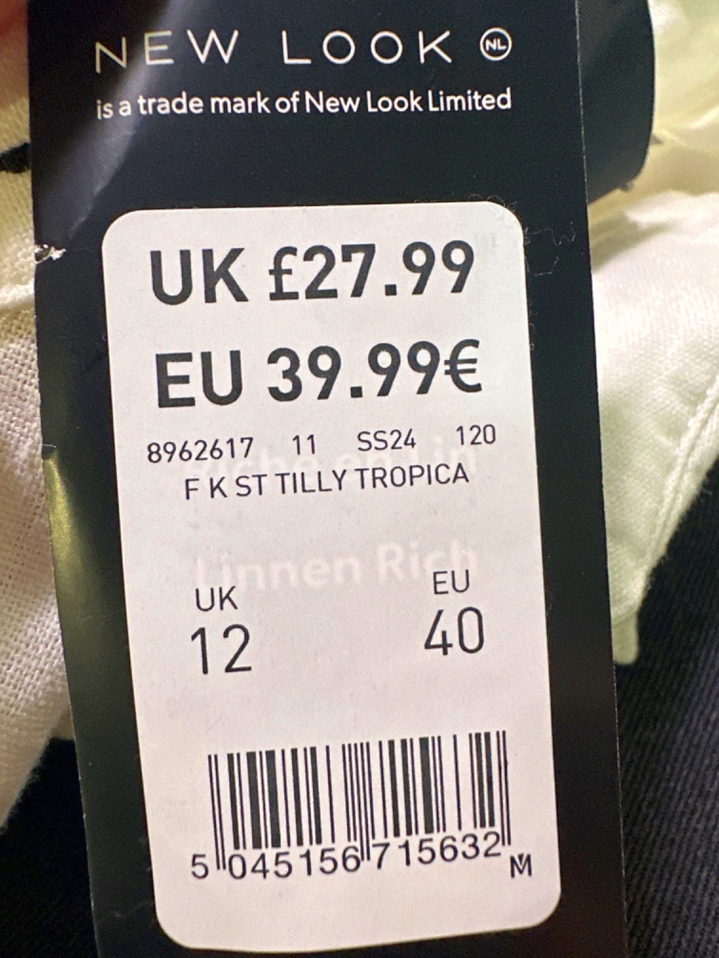 H&M Black Sleeveless Top UK XS