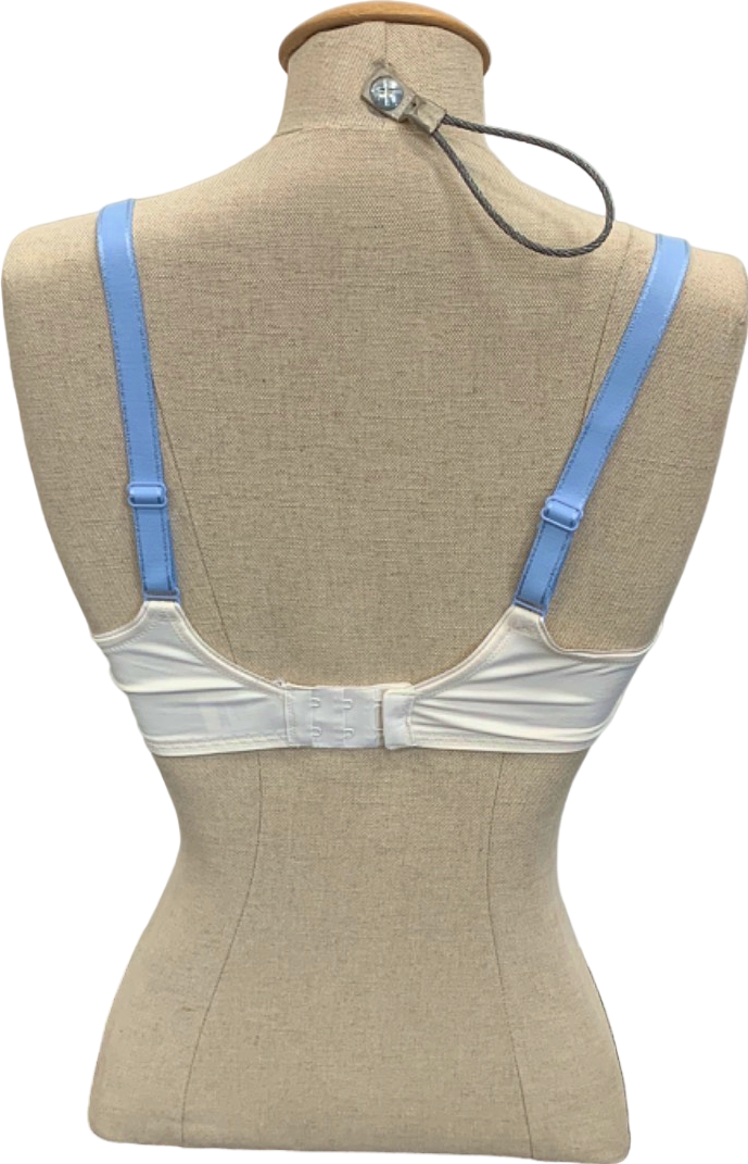 Freya White/Blue Offbeat Underwire Side Support Bra UK 32F