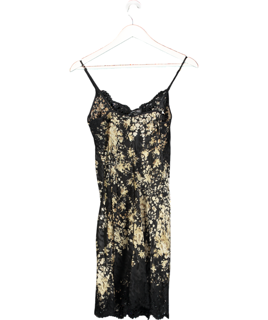 Lise Charmel Black Silk Blend Devore Chemise Slip dress / Nightdress UK M