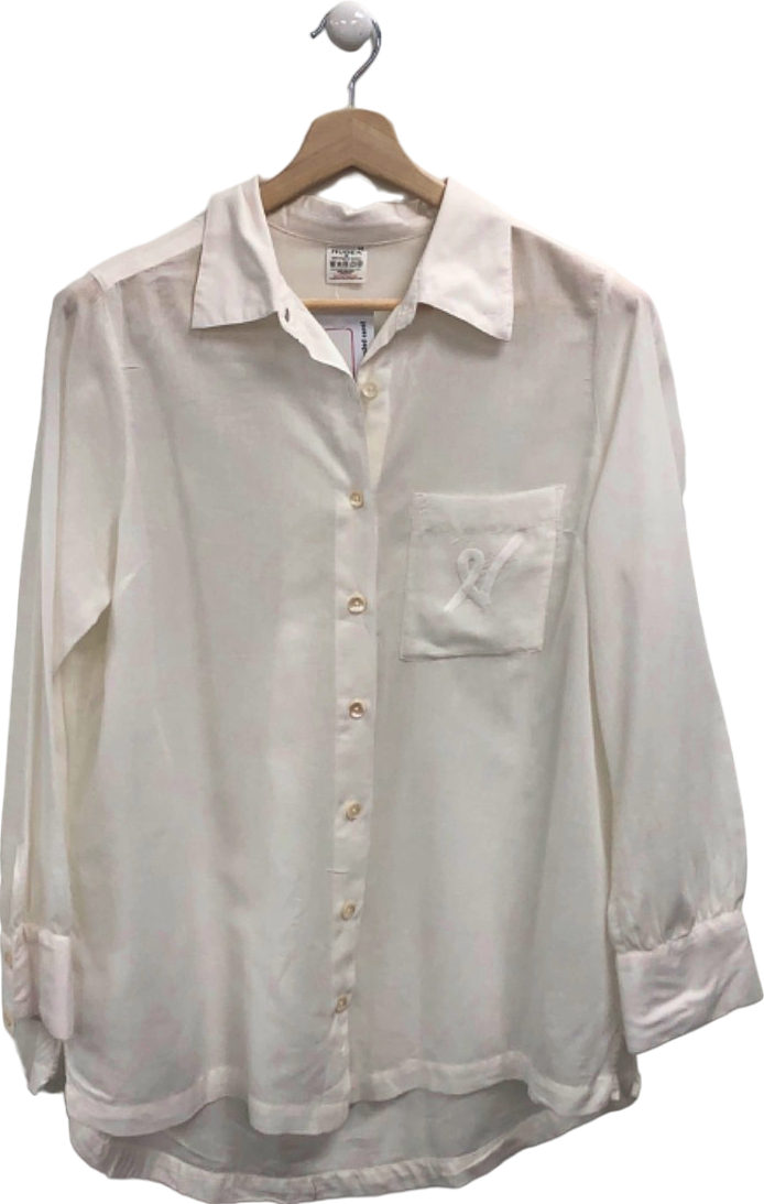 Nudea White Organic Cotton Shirt UK XS
