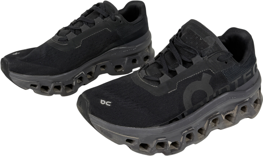ON  Cloudmonster running trainers in all black UK 4 EU 37 👠