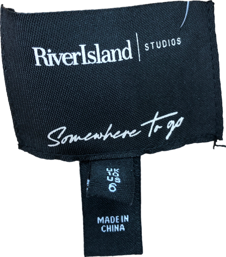 River Island Gold Boucle Tailored Jacket UK 10