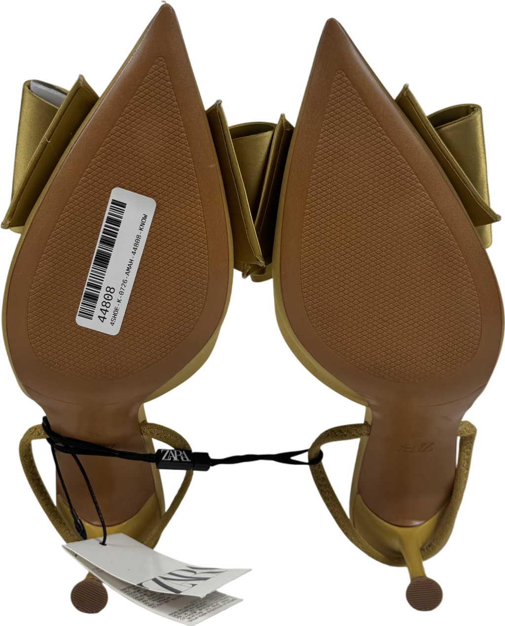 ZARA Metallic Satin-effect Slingback Shoes UK 5 EU 38 👠