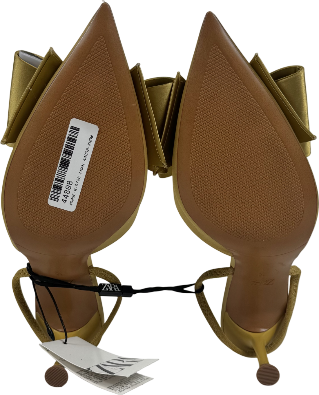 ZARA Metallic Satin-effect Slingback Shoes UK 5 EU 38 👠