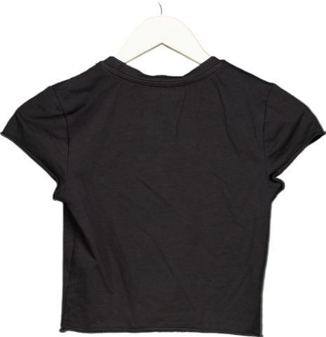 Superdown Black Jen Lettuce Baby Tee UK XS