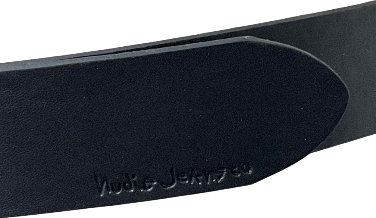 nudie jeans Black Nudie Jeans Dwayne Leather Belt W37