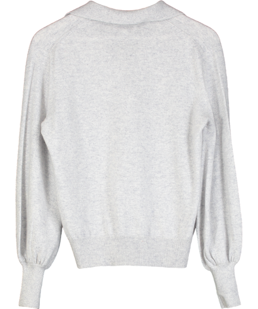 Sinead Keary Grey The Joy- Cashmere Collar Sweater UK XS