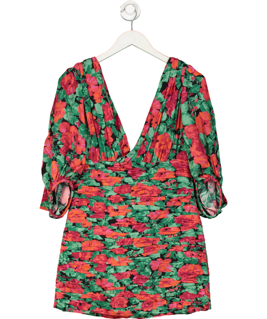 Gucci Red Poppy Flower Print Tunic Blouse UK 10
