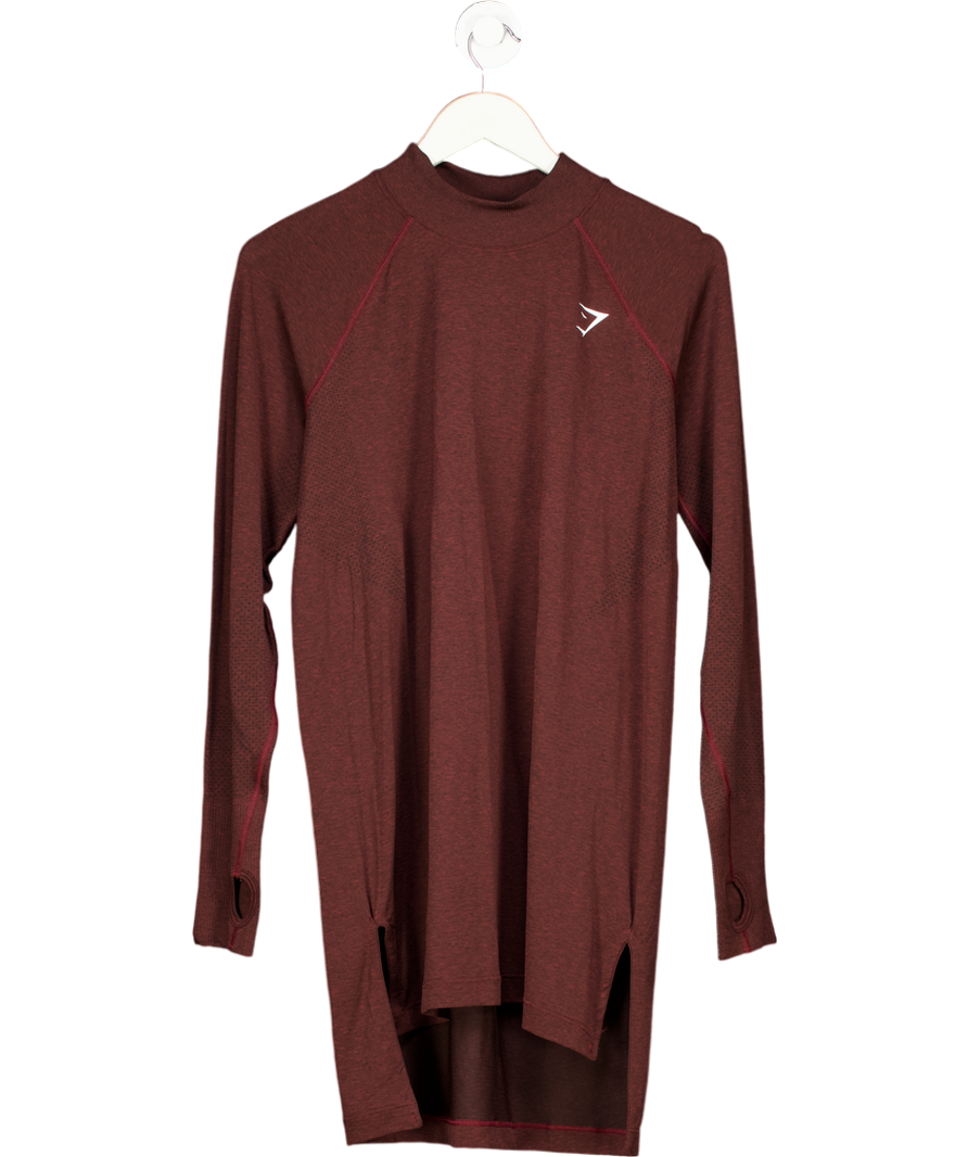 gymshark Red Vital Long Line Top UK M