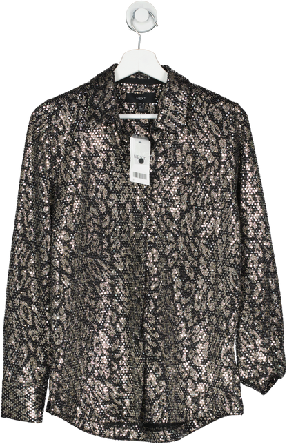 Next Metallic Sequin Shirt UK 8