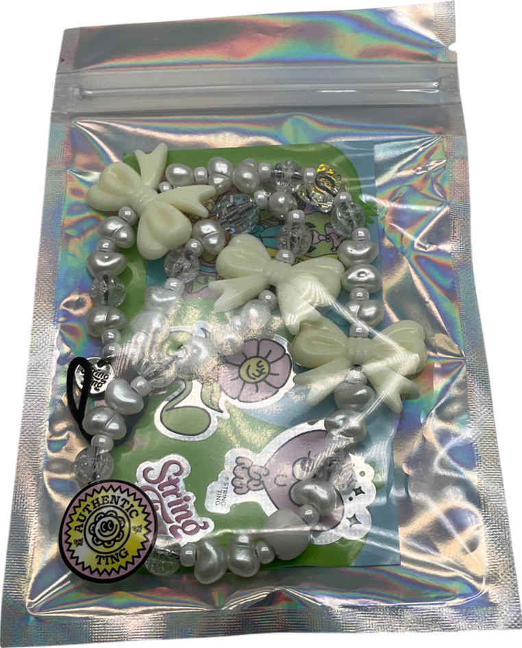 String Ting Cream Charm Phone Strap One Size