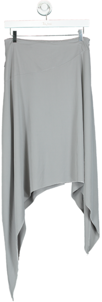 Mistress Rocks Grey Asymmetric Wrap Skirt Medium
