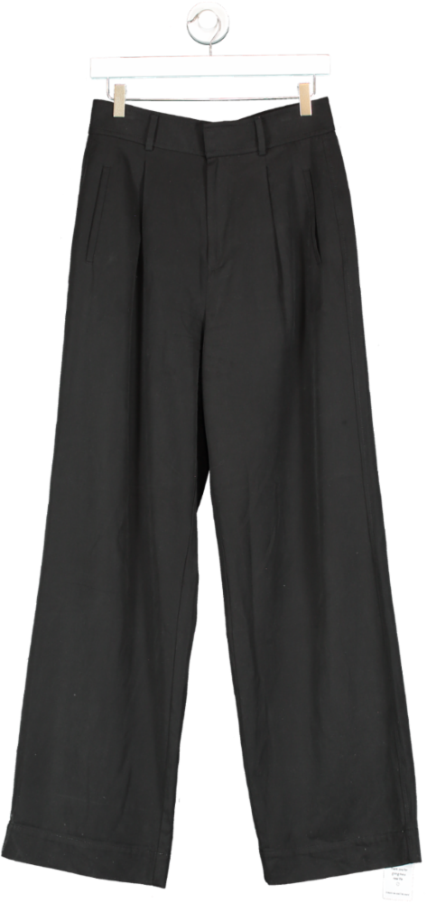 EVERLANE Black The Linen Way-high® Drape Pant UK 8