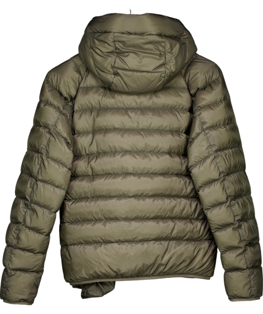 Uniqlo Khaki Green Ultra Light Packable Down Jacket UK XXS