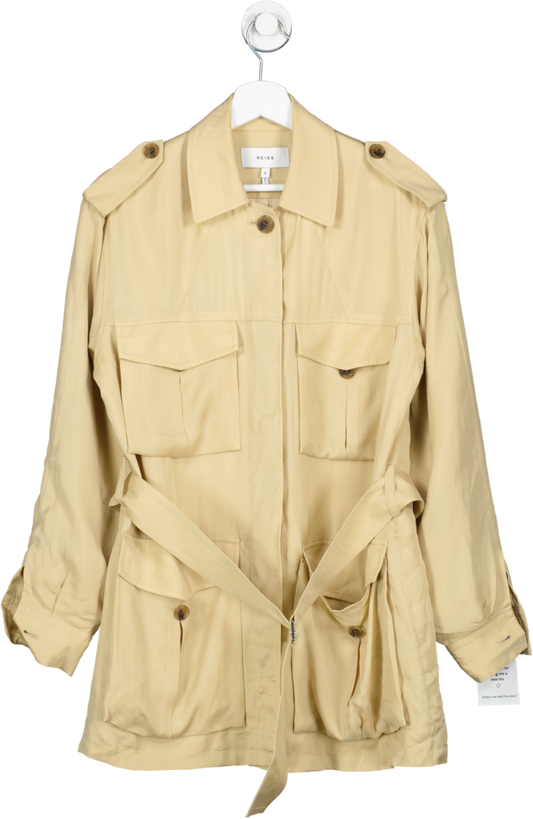REISS Beige Relaxed Fit Utility Jacket UK S